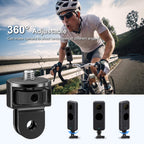 2 Pieces Camera Tripod Mount for Gopro Adapter 360°Adjustable Aluminum Alloy Conversion Adapter for GoPro Hero, Insta360, Sjcam Action Cameras and Other Standard 1/4 Accessories (GC-1)
