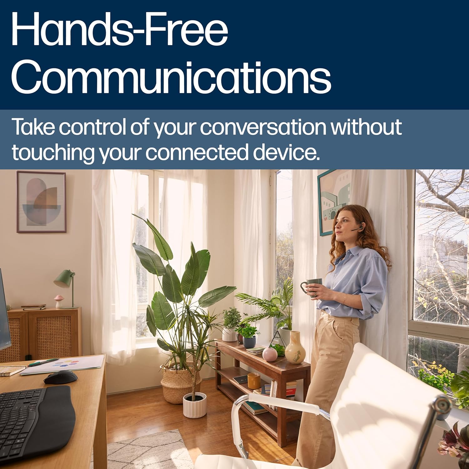 POLY Voyager Legend 50 UC Bluetooth Headset with Charging Case - 4 Noise-Canceling Mics, AI NoiseBlockAI & WindSmart Tech - Bluetooth Headphones with Mic, Smart Call Controls, All-Day Comfort