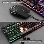 mafiti RK101 Computer Keyboard Mouse Combo Wired, RGB Backlit USB Keyboard for PC Mac Laptop Desktop, Gaming Office
