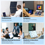 InnoView 23.8" Dual Portable Monitor 100% sRGB 3840x2160P 4K 315°Adjustable Dual Stacked Foldable Monitor Built-in Speakers Screen Extender with HDMI/USB-C/DP for Laptop Windows Mac