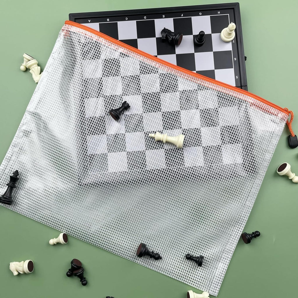 Oaimyy-20 Pcs 8"x 10" Inch Mesh Zipper Pouch Bags, Zipper Bags for Organizing Storage, Zipper Pouches, Letter Size, File Bags for School,Puzzle, Board Games and Office Supplies (Color)