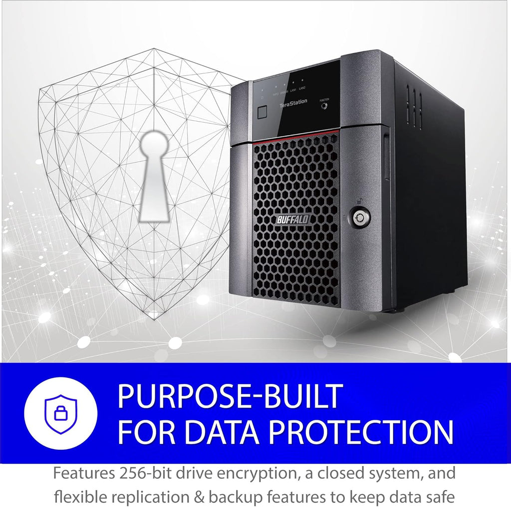 BUFFALO TeraStation Essentials 4-Bay Value-Focused Desktop NAS 24TB (4x6TB) with Hard Drives Included