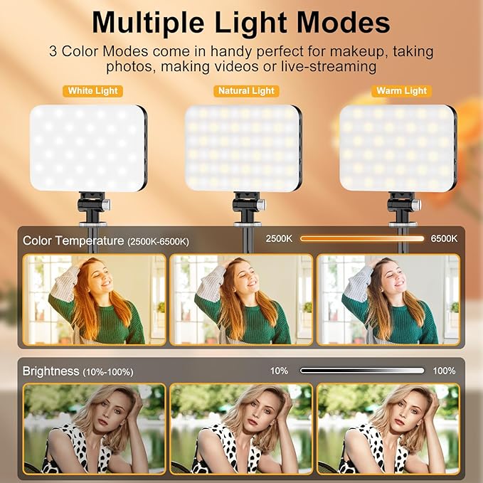 Overhead Phone Mount with 60 LED Portable Selfie Light and Phone Holder for Desk, Camera Mount Arm Stand with Remote, Overhead Stand for Video Recording, Live Streaming, TikTok, YouTube and Cooking