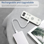 AODELAN Rechargeable Wireless Shutter Release for Canon Camera Remote Control Zoom Focus Compatible with R50,G7X Mark III,R6 Mark II,R5,R6,R7,M6 Mark II,M200,M50,90D,200D,Replace Canon BR-E1(White)