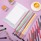 Jetec 32 Pcs Mesh Zipper Bags Toy Storage Bikini Organizer Bag Bolsas Para Guardar Trajes De Baño Waterproof Zipper Reusable Pouch Puzzle Multipurpose for Storage Office(Stylish Color,13 x 9.5 Inch)