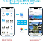 SD Card Reader for iPhone, Memory Card Reader with Dual Slot for SD/TF Card Plug and Play Trail Game Camera SD Card Viewer Lightning to MicroSD Card Camera Adapter for iPad No App Required