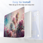 Case for MacBook Pro 13 inch with/Without Touch Bar (2016-2022, M2 A2338 M1 A2289 A2251 A2159 A1989 A1706 A1708), Hard Shell + Keyboard Cover + Dust Plug - Flowers