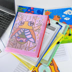 AUSTARK 20 Pcs Zipper File Bags, Plastic Mesh Pouch, Board Game Storage Bag, Waterproof Bags for Office School (A4 Size 13.4''x9.4'', Multicolored)