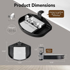 EHO Clamp-On Desk Organizer, Multifunctional with Pencil Drawer, Mouse Pad Storage, Swivel, Spill-Proof, Under Desk Storage, Easy Installation, Reduces Clutter, TAA-Compliant