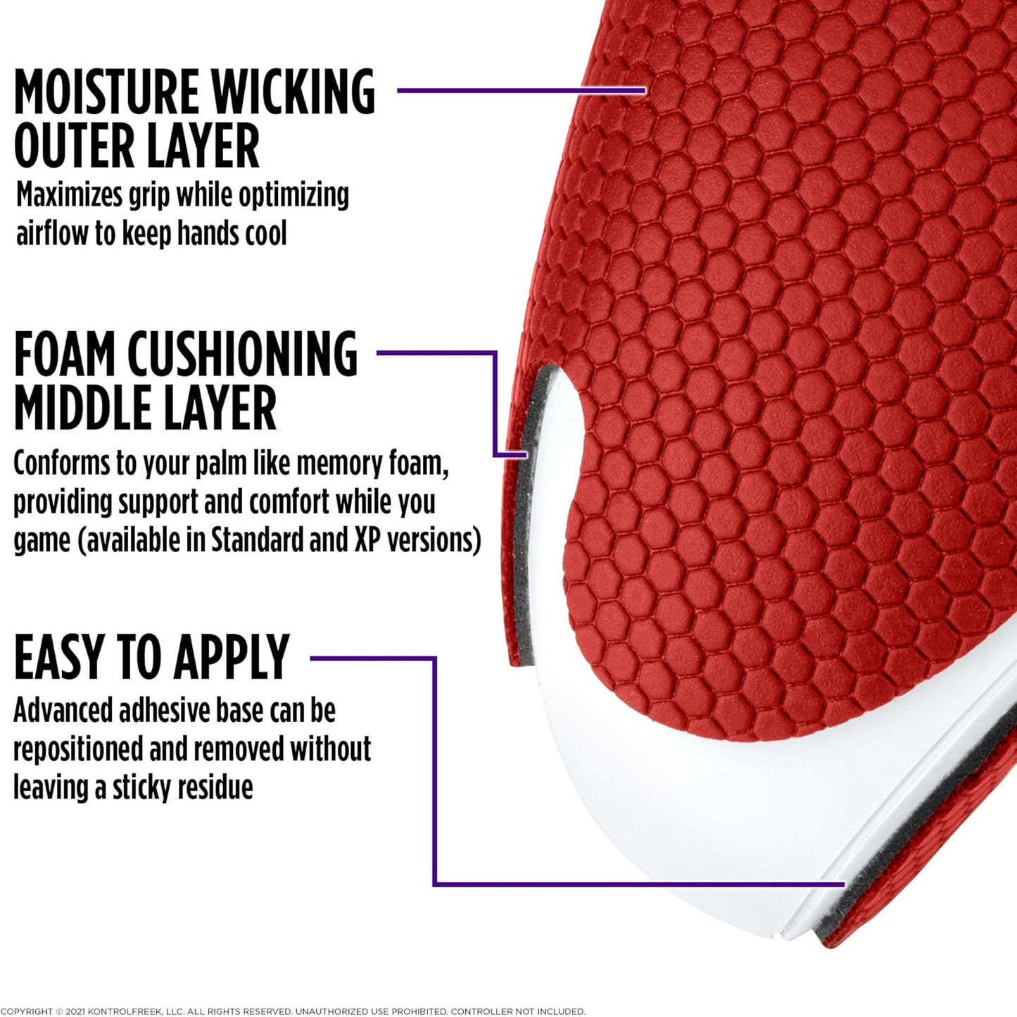 KontrolFreek Performance Grips for Xbox One and Xbox Series X Controller (Inferno Red)