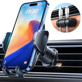 YRU Car Phone Holder [2025 Upgraded Metal Hook Clip], Phone Holders for Your Car [No Fear of Bumps] Air Vent Phone Mount Widely Compatible with iPhone16 15 14 13 Samsung Android Smartphones (Sapphire)