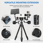 Ulanzi MA53 Metal Tripod Phone Mount, Smartphone Tripods Adapter with Arca Swiss/Uka Port, 2 Cold Shoe, 360° Cellphone Tripod Mount, iPhone Samsung Holder for Photo Video Vlogging Rig