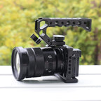Hersmay A6500/A6400/A6300 Camera Cage Video Stabilizer with Top Handle for Sony A6500 A6400 A6300 A6000 A6100 Cameas DSLR Rig with Cold Shoe,Handle Locating Holes,Multiple 1/4" 3/8" Screw Holes