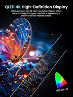 Newsoul Portable Monitor 4K, 120Hz Gaming Monitors 3840 * 2160 UHD, 100% DCI-P3, 1500:1 Contrast, FreeSync 0.1ms, Built-in Stand & Speaker, USB-C HDMI Portable Screen for Laptop, Phone, Game Console