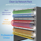 Cat6a Patch Cables 2ft (24 Pack) Slim, Cat6 Ethernet Patch Cable Pure Copper, Flexible Cat 6 Patch Cable 550MHZ 10G, Space-Saving Cat 6A Network Cables for Patch Panel, Orange