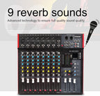 G-MARK MK800MP3 Professional Audio Mixer Sound Board 8 Channels Mixing Console with MP3 Player +48V Phantom Power Digital USB Bluetooth Reverb DJ Mixer Audio for PC Karaoke Stage Studio Recording