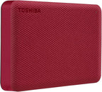 Toshiba Canvio Advance 4TB Portable External Hard Drive USB 3.0, Red - HDTCA40XR3CA