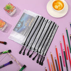 Jetec 32 Pcs Mesh Zipper Bags Toy Storage Bikini Organizer Bag Bolsas Para Guardar Trajes De Baño Waterproof Zipper Reusable Pouch Puzzle Multipurpose for Storage Office(Black,9.5 x 4.5 Inch)