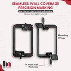 2 Pack Wall Plate with Bracket - In Wall Cable Management Kit - Recessed Wall Plate Cable Pass Through Pair with Single Gang Low Voltage Mounting Bracket - TV Cord Hider for Wall Mounted TV