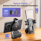 KIWIFOTOS Phone Camera Grip Smartphone Tripod Mount Handle Holder with Wireless Remote & 1/4"-20 Tripod Adapter for iPhone 16 15 14 Pro Max S23 S22 Selfie Vlog Video Shooting