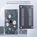 Case for MacBook Pro 13 inch with/Without Touch Bar (2016-2022, M2 A2338 M1 A2289 A2251 A2159 A1989 A1706 A1708), Hard Shell + Keyboard Cover + Dust Plug, Rustic Flowers