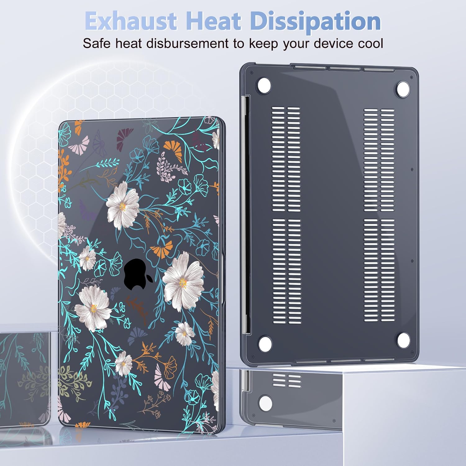 Case for MacBook Pro 13 inch with/Without Touch Bar (2016-2022, M2 A2338 M1 A2289 A2251 A2159 A1989 A1706 A1708), Hard Shell + Keyboard Cover + Dust Plug, Rustic Flowers