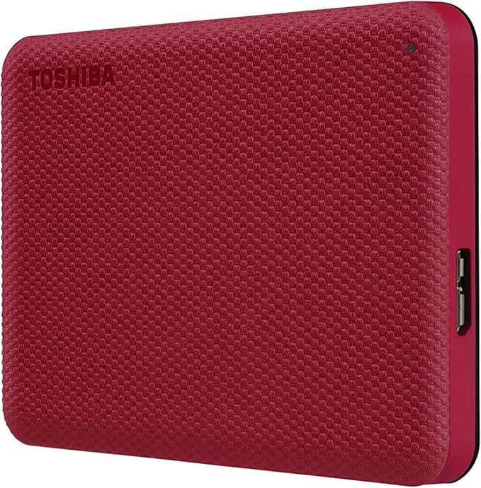 Toshiba Canvio Advance 1TB Portable External Hard Drive USB 3.0, Red - HDTCA10XR3AA