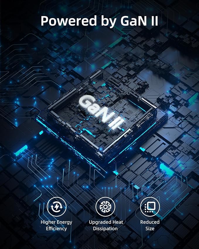 100W USB C Charger 4 Port GaN Wall Charger Block Compact Power Adapter with Folable Plugs for MacBook Air/Pro, Laptop, Tablet, iPad, iPhone, Samsung Galaxy, Apple Watch and More