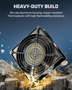 DEWENWILS 120V AC Fan, Waterproof Exhaust Fan 120mm, 18W 2850RPM 90CFM, DIY Cooling Fan for Refrigerator, Computer Case, Compressor Engine, Generator, UL Listed