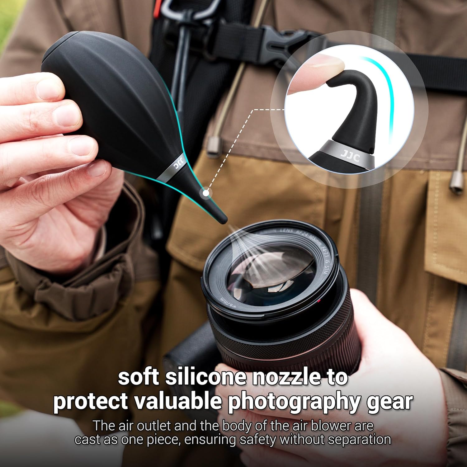 [Upgraded Version] Soft Tip Silicone Camera Dust Blower Lens Air Blower with Cleaning Cloth,Camera Lens Cleaner Air Blower for Sensor LCD Keyboards Alcohol Ink Printing,Dust Blower Replace Canned Air