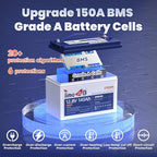 12.8V 140Ah Lithium Battery with Bluetooth, Timeusb LiFePO4 Battery with Low-Temp Protection, 150A BMS, BCI Group31, Prefect for RV, Trolling Motor, Marine, Energy Storage, Solar Off-Grid