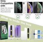 (2-Pack Anti Blue Light Matte Screen Protector for iPhone X/XS/11 Pro (5.8-Inch),9H Tempered Glass,Anti-Glare,Full Coverage,Anti-Fingerprint,Auto Dust Removal,Bubble-Free