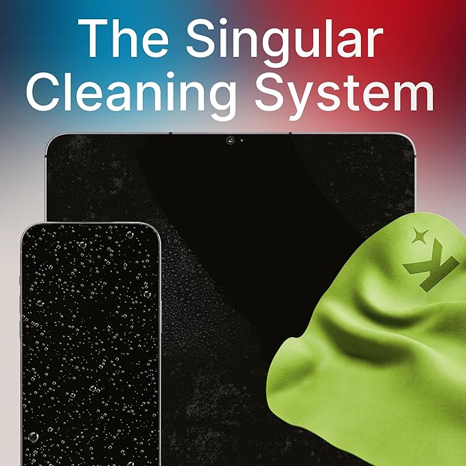 Koala Lens Cleaning Cloth | Japanese Microfiber | Glasses Cleaning Cloths | Eyeglass Lens Cleaner | Eyeglasses, Camera, VR/AR Headset, and Screen Cleaner | Black & Green (Pack of 6)