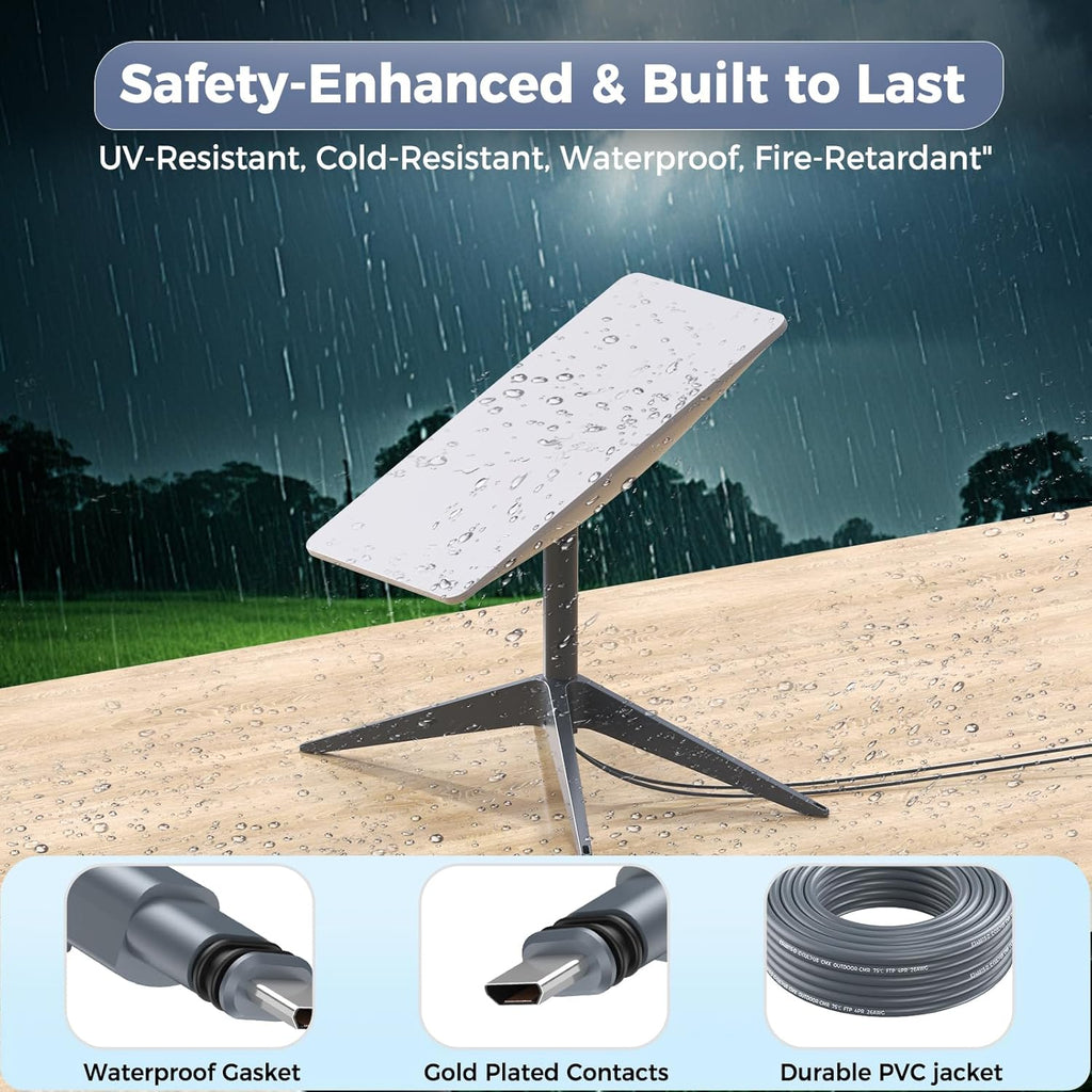 for Starlink Gen 2 Cable 33FT, Waterproof Replacement Cable for Starlink Gen 2 Standard Kit, Fast & Stable Starlink Ethernet Cord V2