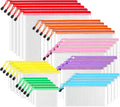 SUNEE Multisize Plastic Zipper Pouches (7 Colors, 35 Packs), Water-Resistant Zip Bag for School Office Supplies, Puzzles & Games Organizing Storage