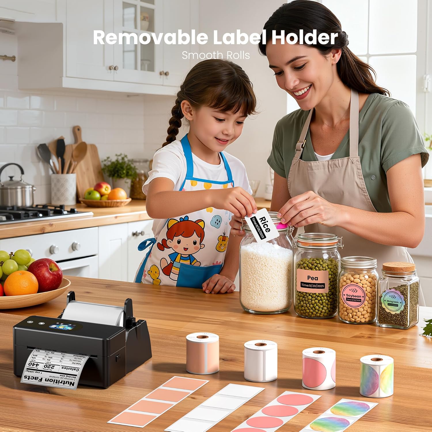 Bluetooth Shipping Label Printer with Touchscreen – Upgraded 4x6 Thermal Printer for Small Businesses & Shipping Packages, Compatible with Phone, PC and Tablet, Widely Used for Amazon, Shopify, Etsy