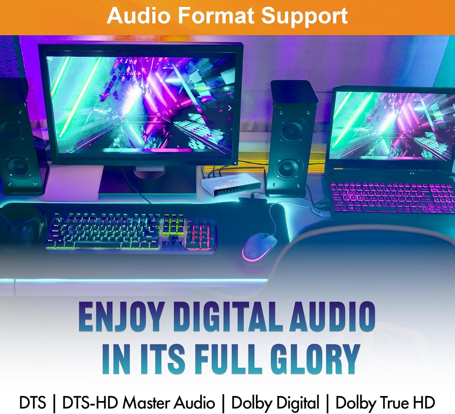 J-Tech Digital 4K 60Hz 4x1 HDMI & USB-C Switch | 3 HDMI + 1 USB-C Input, 1 HDMI Output | Compatible w/HDR & Dolby Vision | IR Remote, Auto Switch, CEC, Digital Audio [JTECH-4KSW3H1C]