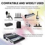 W IN-MIX Professional DJ Audio Mixer,10 Channel with 99DSP Digital Effects, MP3 Player, 48V Phantom Power with Independent Mute Switches Audio Console For Studio & Stage