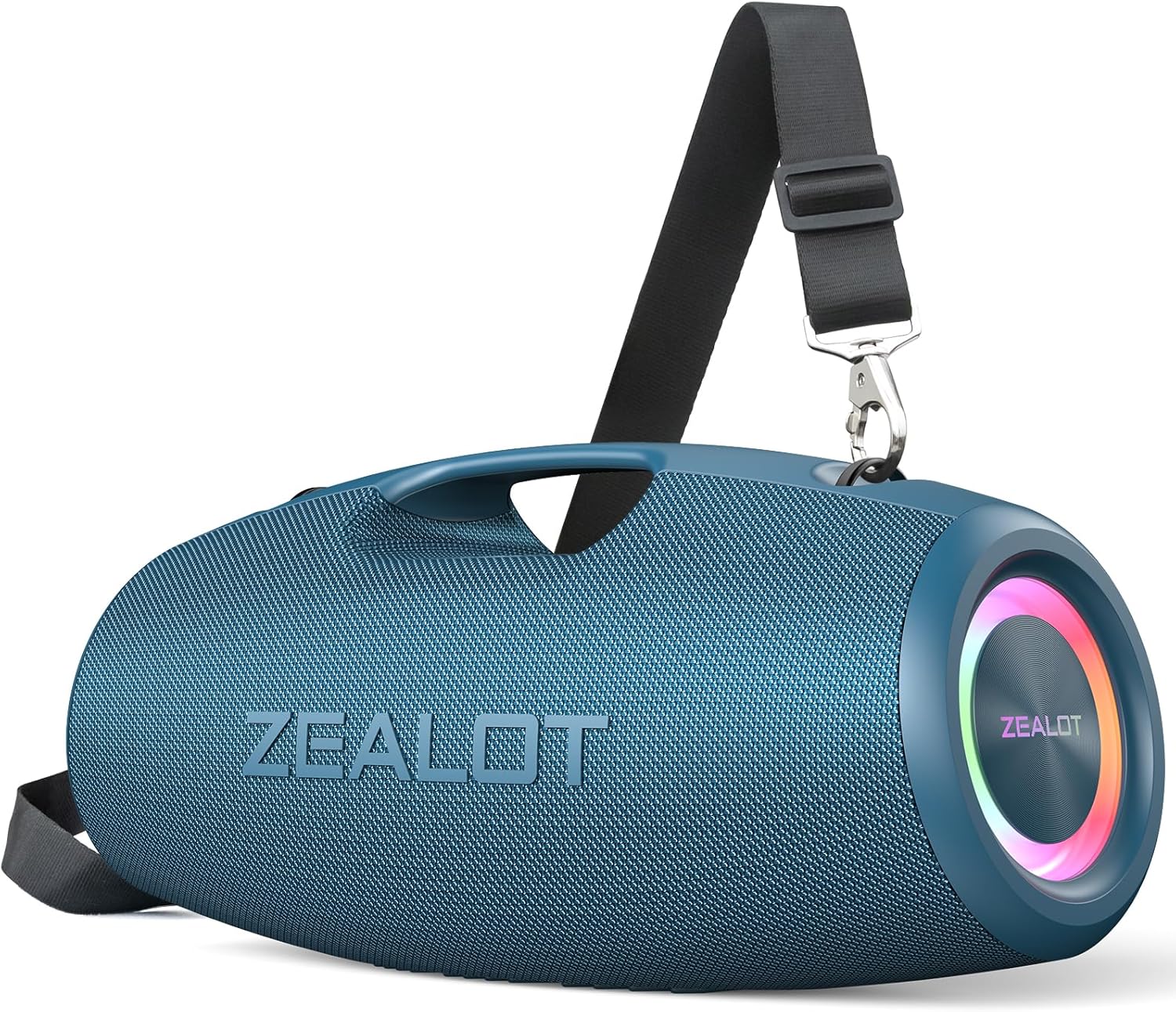 ZEALOT Bluetooth Speaker,120W Wireless Speakers with Booming Bass,IP67 Waterproof Speaker with LED Light, BT 5.2, Loud Bluetooth Speakers for Camping,Beach,Gifts(Blue)