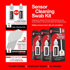 Sensor Cleaning Swab Kit - Eclipse Optic Cleaning Solution (0.5oz/15ml) + Type-3 Sensor Swab Ultra 24mm (Pack of 6) - for Full Frame CMOS and CCD Sensors - Dust & Oil Remover