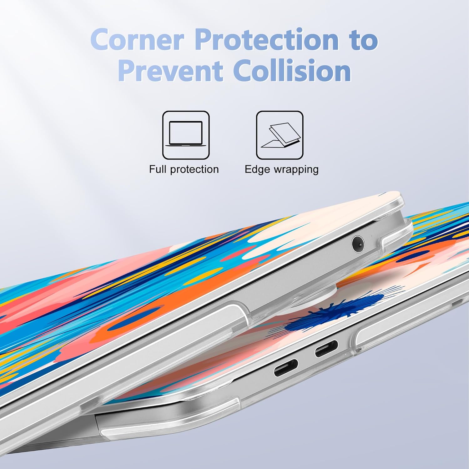 Case for MacBook Pro 13 inch with/Without Touch Bar (2016-2022, M2 A2338 M1 A2289 A2251 A2159 A1989 A1706 A1708), Hard Shell + Keyboard Cover + Dust Plug, Ornament