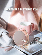 INSMY C12 IPX7 Waterproof Shower Bluetooth Speaker, Portable Small Speaker, Speakers Bluetooth Wireless Loud Clear Sound Support TF Card Suction Cup for Outdoor Kayak Canoe Beach Gift (Cashmere Pink)