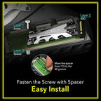 Addlink A95 4TB M.2 SSD Gaming PC Storage Expansion with Heatsink, up to 7200 MB/s, Internal Gaming SSD -2280 PCIe NVMe Gen4X4 3D TLC with Dram NAND SSD