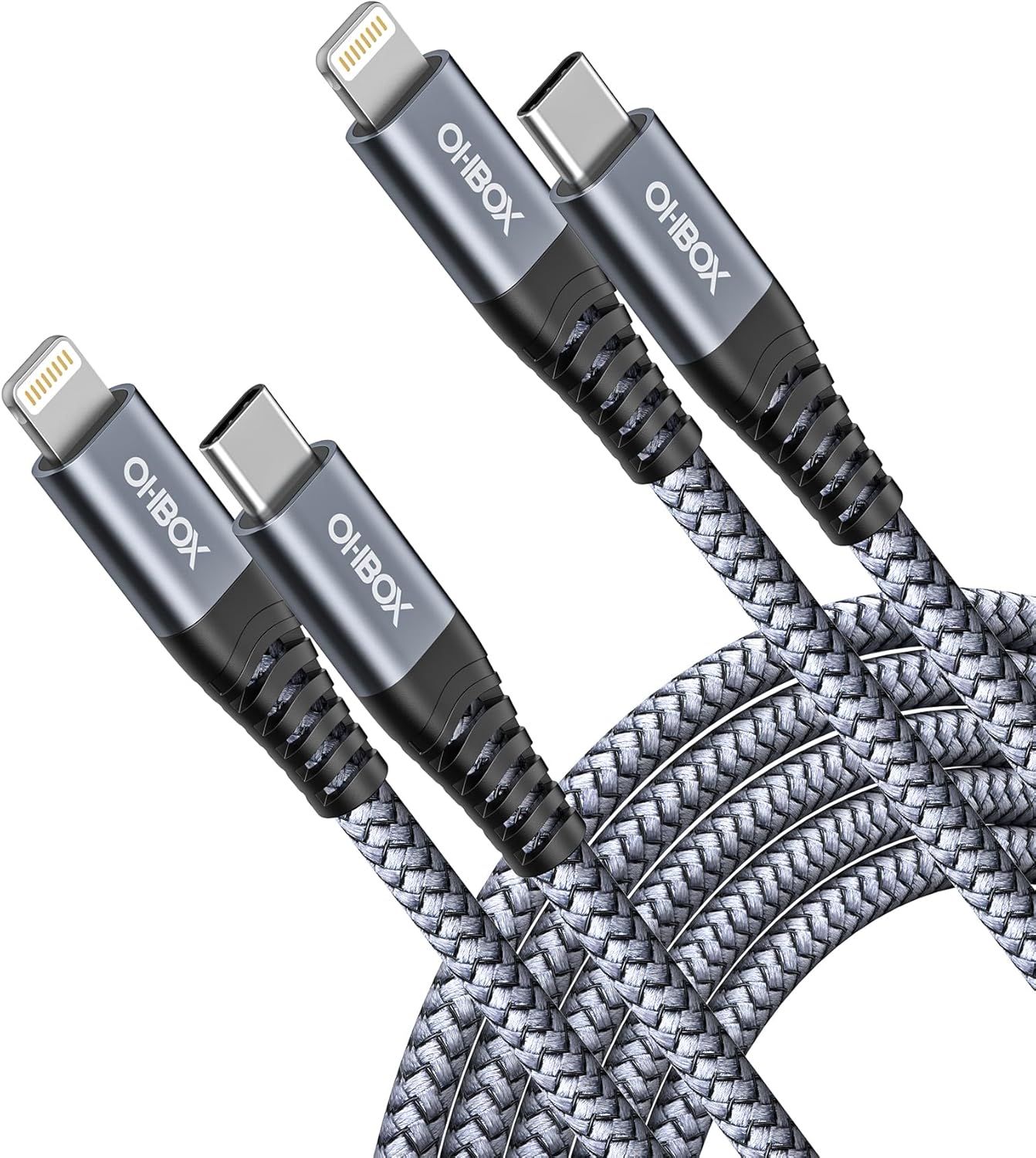 ohbox USB C to Lightning Cable 3FT 2Pack USB-C iPhone Cable MFi Certified USBC Fast Charger Cord Compatible with iPhone 14 13 12 11 Pro Max Mini X XS XR 8 Plus 10 SE iPad