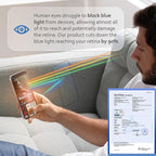 Deppa |2 Pack| Anti-Blue Light Screen Protector for iPhone 12 Pro Max (6.7')| Scratch Resistant Tempered Glass | 3D Edge to Edge Coverage | Easy Installation Kit | Eye Safeguard TÜV Certified