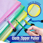 LEOBRO 20PCS Zipper Pouch, A4 Mesh Zipper Pouch Bags, Waterproof Bag, Mesh Bags for Classroom Organization, Toy Storage, School Supplies, Travel Essentials, File Jackets & File Pockets