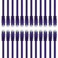 GearIT 24-Pack, Cat5e Ethernet Patch Cable 3 Feet - Snagless RJ45 Computer LAN Network Cord, Purple - Compatible with 24 48 Port Switch POE Rackmount 24port Gigabit