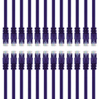 GearIT 24-Pack, Cat5e Ethernet Patch Cable 3 Feet - Snagless RJ45 Computer LAN Network Cord, Purple - Compatible with 24 48 Port Switch POE Rackmount 24port Gigabit