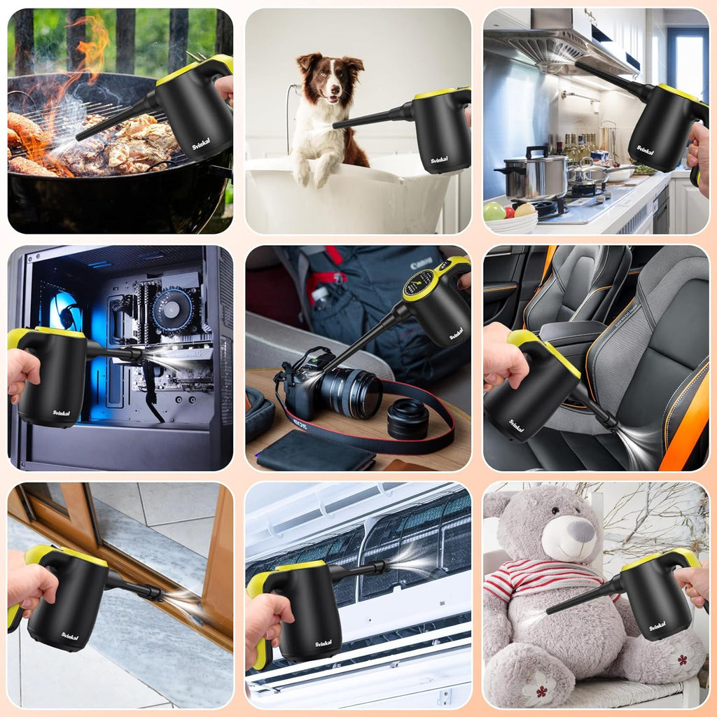 Compressed Air Duster for Electronics, Canned Air Electric for PC, Laptop, Console, Electronics and Home Cleaning, Replaces Compressed Air Cans.