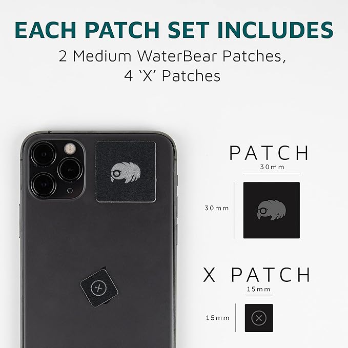 KUVRD Waterbear - Universal Screen Cleaners - Teeny Tiny Cleaning Tools for Your Lenses & Screens - 2-Pack - (2 Patch Sets)